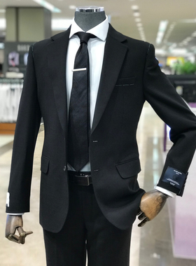 0120秋冬款设计师系列GARNET黑色纯色两粒单排扣职业装西服套装