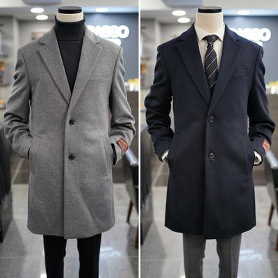 BASSO中长款毛呢冬季毛呢大衣