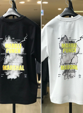 0315夏款Liberclassy白色黑色背面印花圆领休闲短袖T恤2色