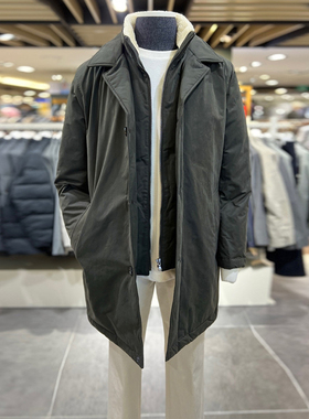 DR0101冬装32折特价EDITION纯色立领假两件中长款鹅绒羽绒服男2色