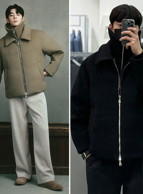 车银优明星0101冬45折特价Liberclassy鹅绒宽松短款羽绒毛呢大衣