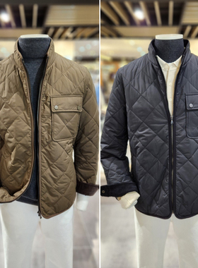 0101冬EDITION纯色超轻钻石菱形辑格绗缝亮面料短款轻薄夹棉夹克