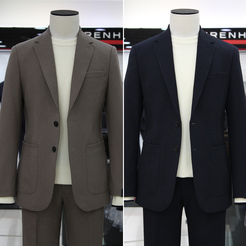 2024年新款仿羊毛修身休闲西服