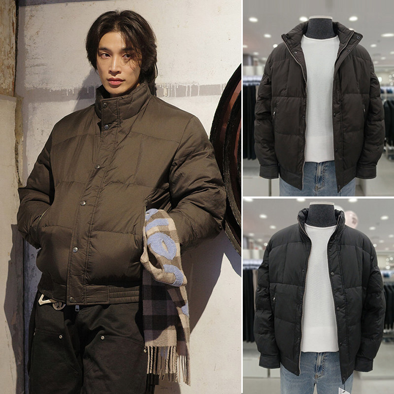 1006冬款ZIOZIA ANDZ黑色纯色男士简约立领短款保暖羽绒服外套3色