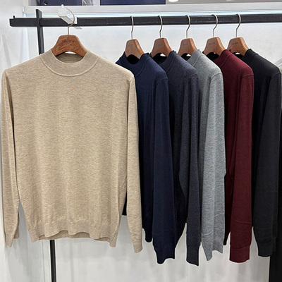 半高领弹性内搭打底衫男士针织衫