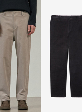 0101冬季新款Mind Bridge心桥深灰色棉混纺男士时尚休闲裤长裤