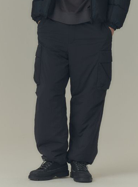 0101冬季新款Mind Bridge心桥深灰色棉混纺束脚工装休闲裤长裤