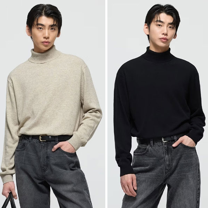 TNGT套头高领长袖针织衫