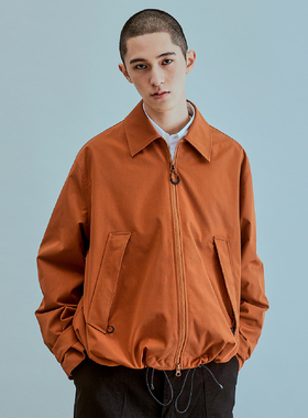 1225春秋款Albert Explorer橘色男士青春时尚帅气双向拉链夹克