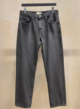 2025年秋季新款TIME HOMME韩国代购高端男装深灰色牛仔裤长裤Q