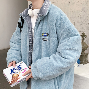 21冬季加厚羊羔毛腰果花棉服男士加绒宽松棉衣外套棉袄MY863-P105图片