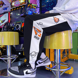 2025春夏港风男士运动裤潮流宽松卡通印花休闲裤K802-P45，女装休闲裤，电商A062