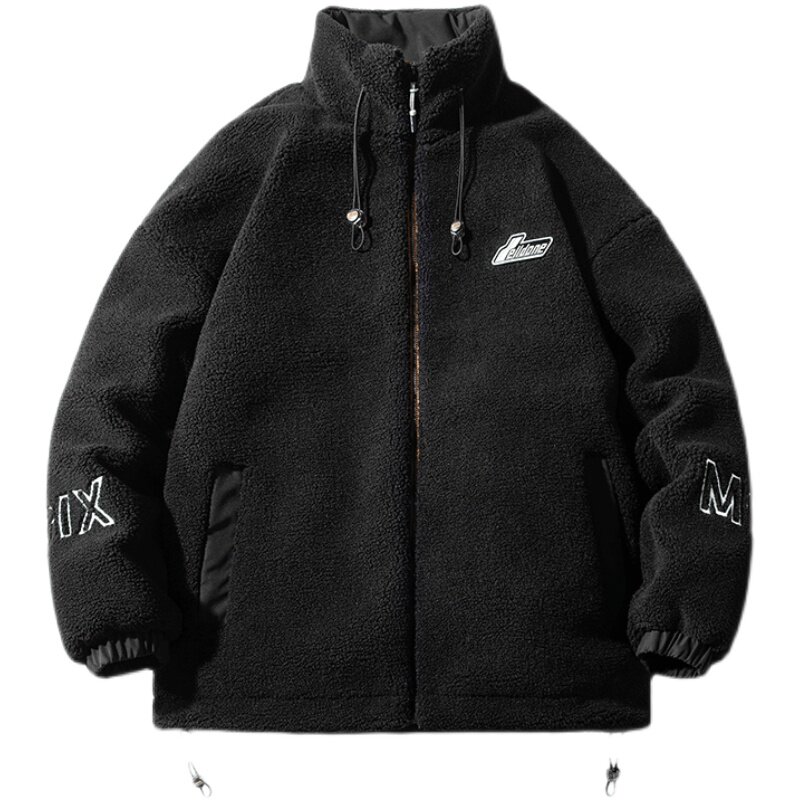 2025冬季羊羔绒外套刺绣棉衣加绒棉袄潮棉服外套MY886-P105控138,男装棉衣,电商A062