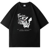 2025夏季趣味卡通短袖男宽松圆领印花T恤流行休闲短袖T8886-P35，男装T恤，电商A062