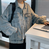 2025秋季新款纯色牛仔夹克青少年流行宽松水洗工装外套JK821-P75，男装夹克，电商A062