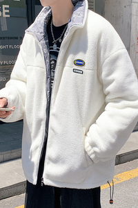 21冬季加厚羊羔毛腰果花棉服男士加绒宽松棉衣外套棉袄MY863-P105图片