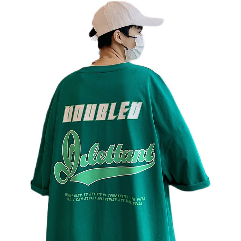 2022港风夏克莱因蓝男士短袖圆领T恤潮流T恤衫DSA062—T8852—P35,男装T恤,电商A062