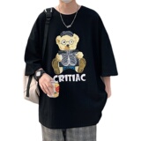 夏季新款潮男卡通印花短袖青少年流行休闲宽松圆领T恤薄T8887-P35，男装T恤，电商A062