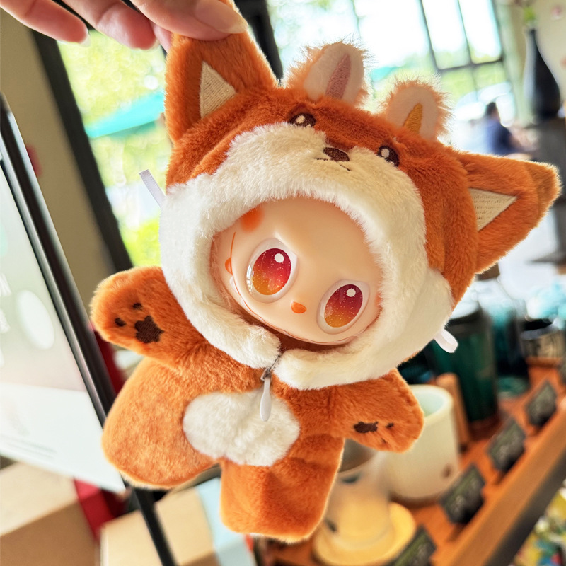 labubu一二三代狐狸娃衣套装衣服