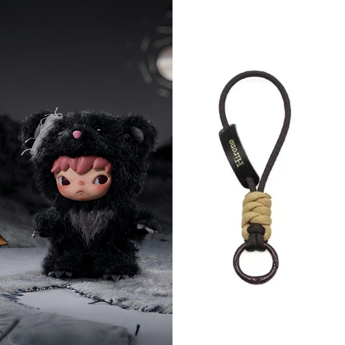 泡泡玛特小野Hirono毛绒手工挂绳