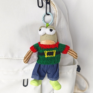 比奇堡居民衣服海绵宝宝背带裤娃衣10cm 毛绒公仔配件diy玩偶衣服