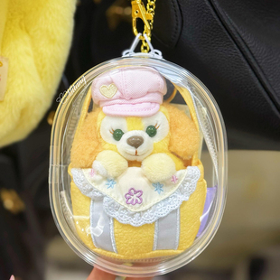 迪士尼春日花篮挂件娃包饼饼玲娜贝儿保护套外出玩偶13cm收纳包