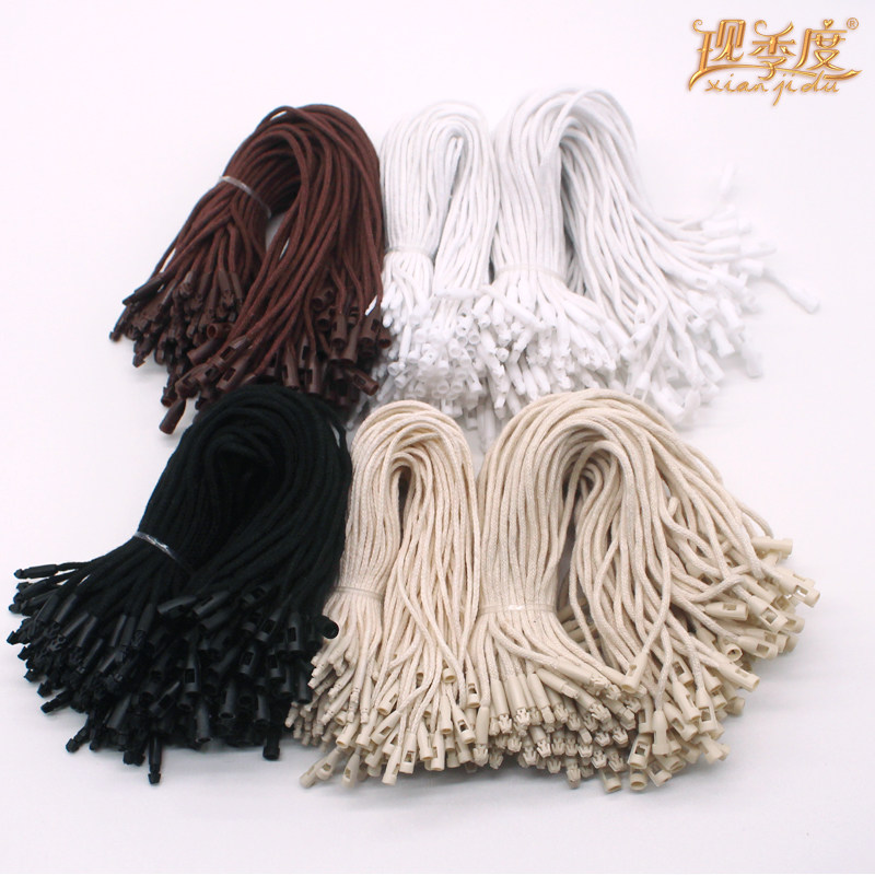 子弹头吊绳服装涤纶棉线辅料标签图片