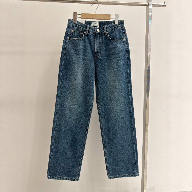 韩国东大门26冬加绒PAI正品高腰窄版直筒裤女显瘦百搭牛仔裤1275