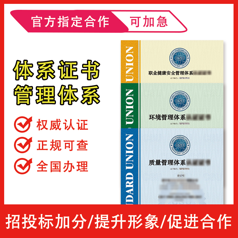 质量环境职业健康安食品汽车信息能源碳足迹售后服务管理体系咨询