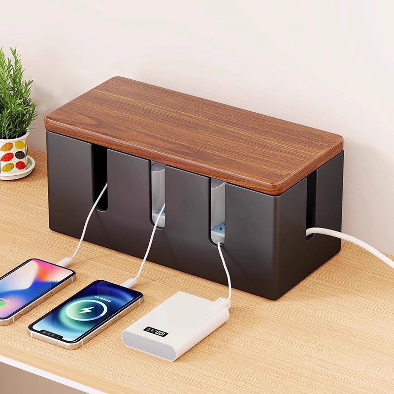 插线板收纳盒桌面整理盒