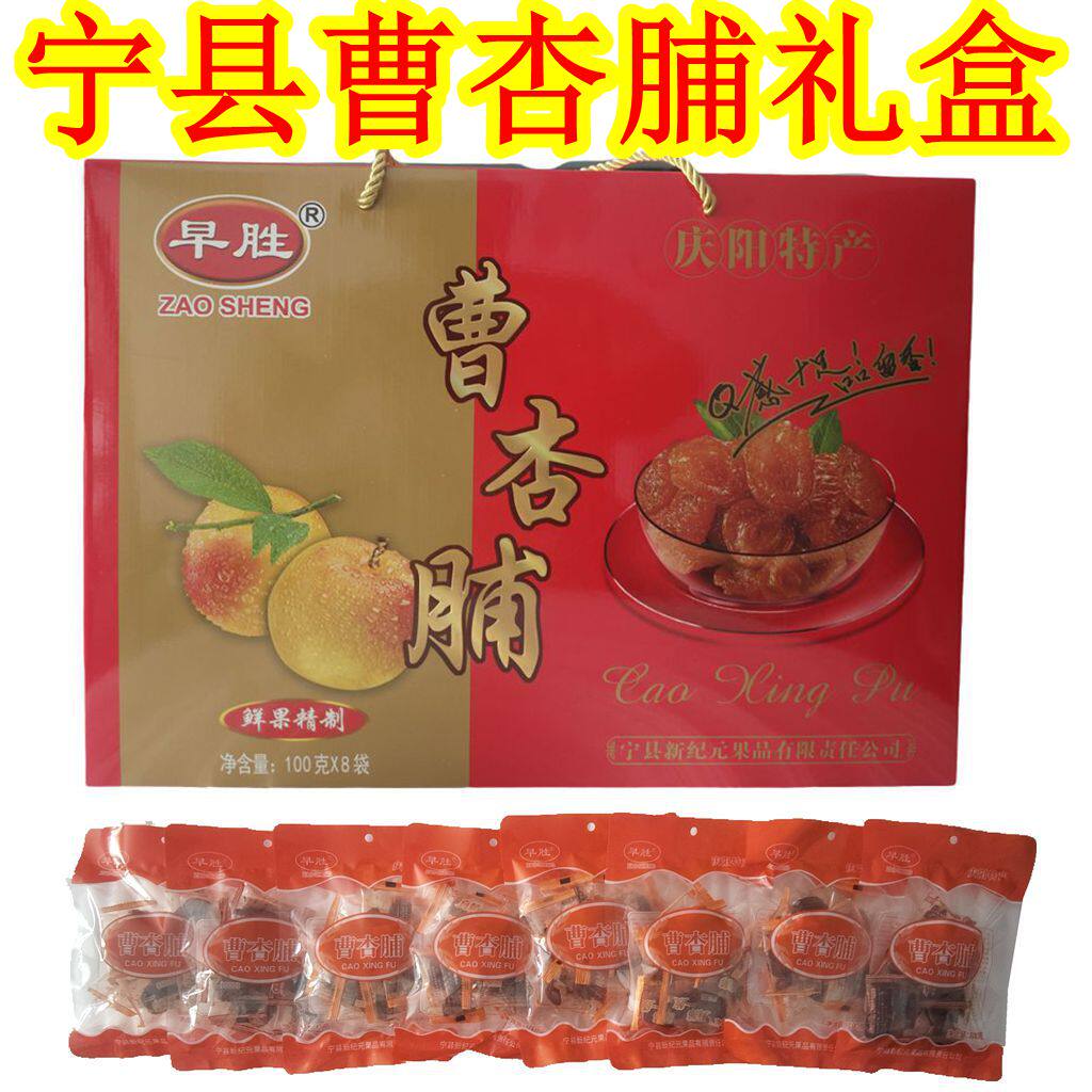 西北甘肃特产庆阳宁县早胜新纪元曹杏脯无核果肉脯礼盒蜜饯美食品