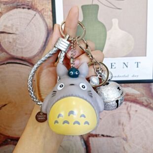 卡通动漫宫崎骏小龙猫钥匙扣公仔铃铛钥匙链圈书包包挂件礼物男女