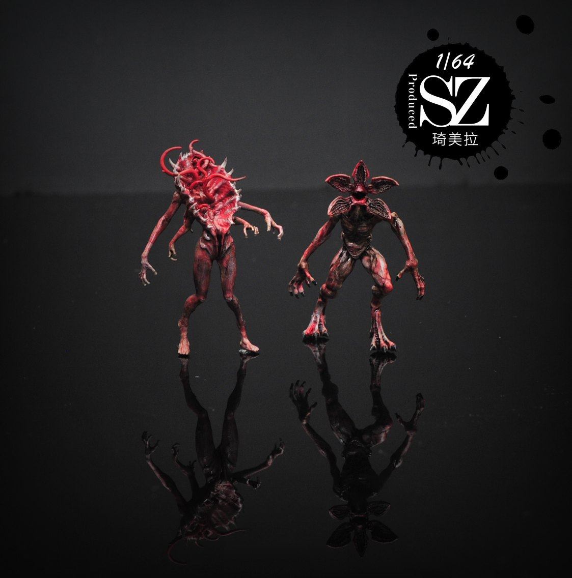 1/64/1/43人偶琦美拉出品怪形怪物生化怪物车模人偶摆件