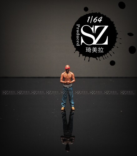 1/64/1/43/1/35/1/24/1/18人偶2pac说唱歌手车模摆件SZ出品