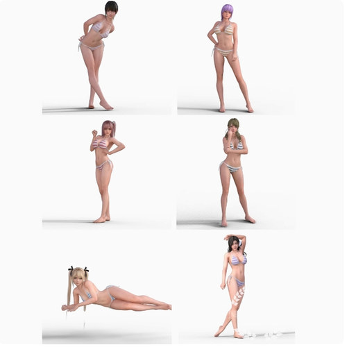 DOA死或生泳装美女合辑1/64人偶模型手办1/87微缩1/43树脂小人