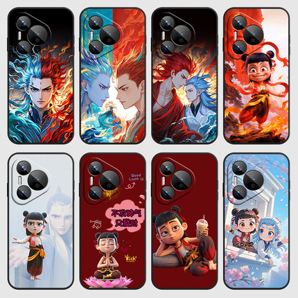 哪咤2之魔童闹海敖丙玻璃适用华为Pura70Ultra手机壳P60ART保护套mate50pro硅胶软40Pro+来图定制30E20X全包