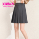 高腰显瘦a字遮胯短裙百搭小黑裙 时尚 百褶裙半身裙女春季 2025新款