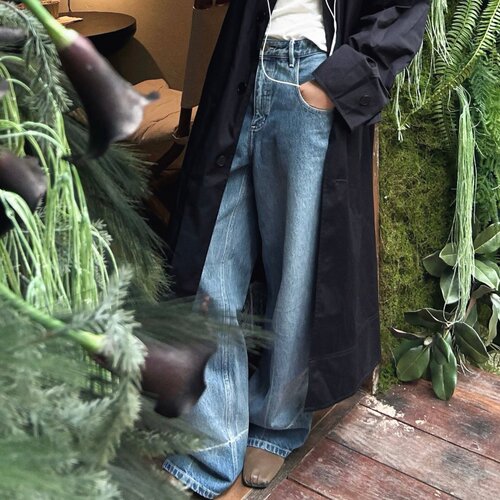 意大利BERTO复古渐变牛仔裤女