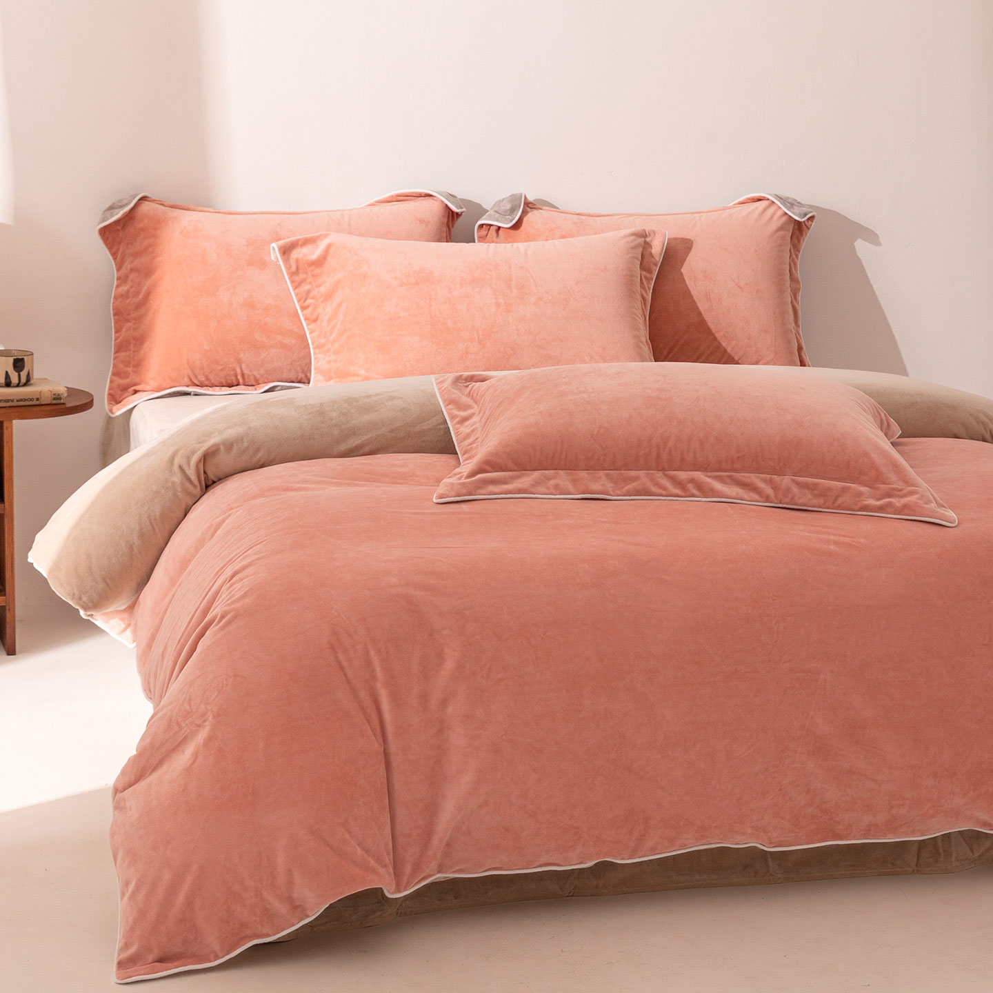 A类加厚婴儿绒床上四件套