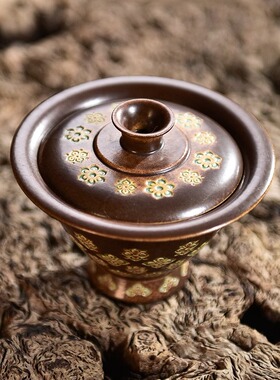 瓷茶记李斌大唐宝相花斗笠盖碗二才盖碗中式功夫茶具非遗手工茶器