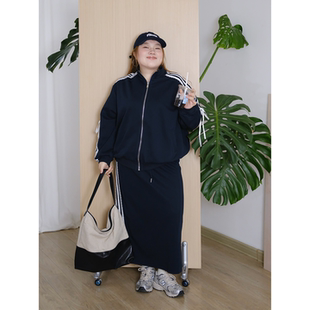 zooobaby10/14韩系简约立领长袖卫衣外套女宽松显瘦休闲裤套装