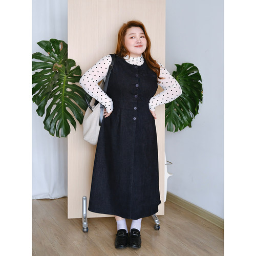 zooobaby12/08韩系简约纯色圆领收腰背心连衣裙女显瘦裙子