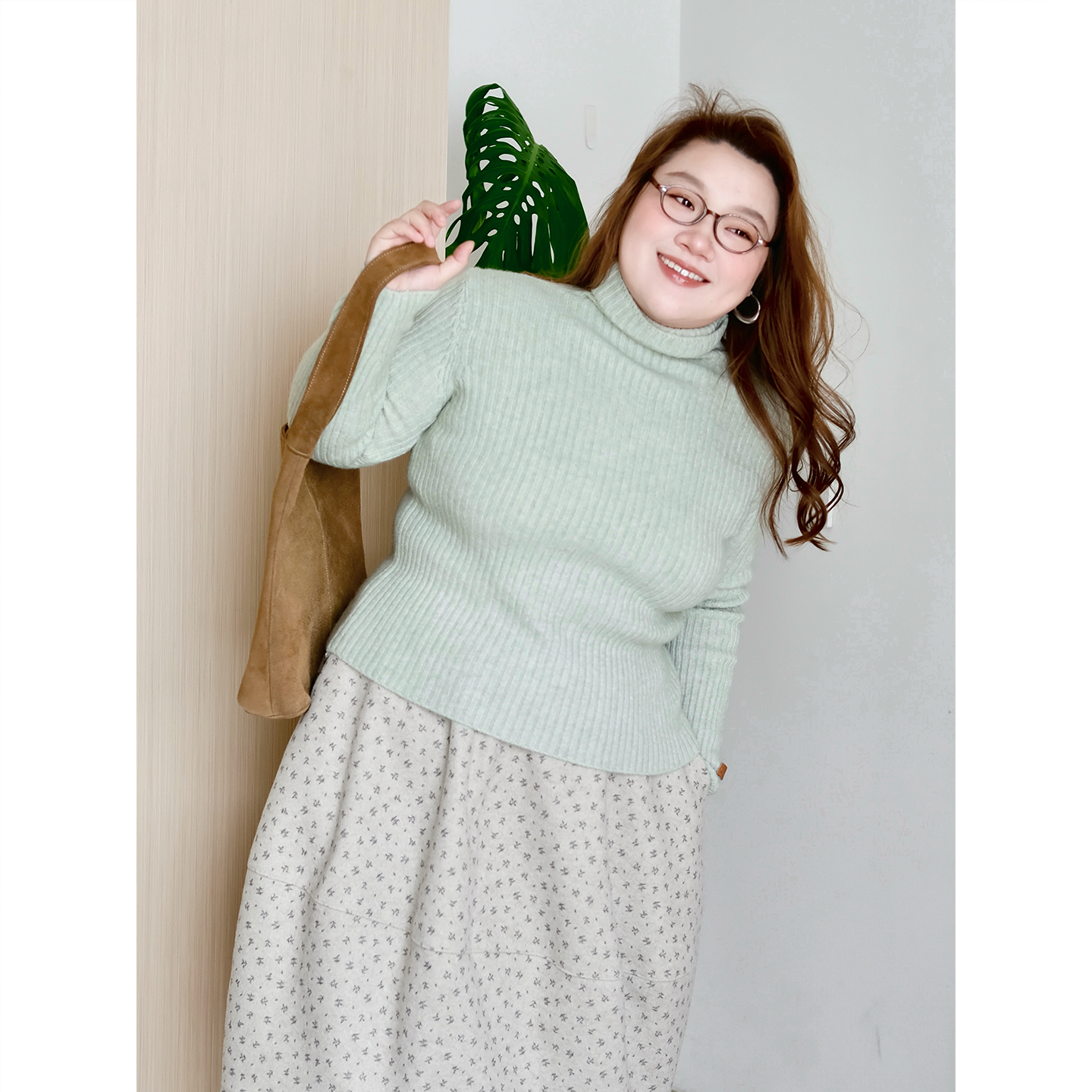 zooobaby11/24韩系简约高领针织毛衣女显瘦上衣