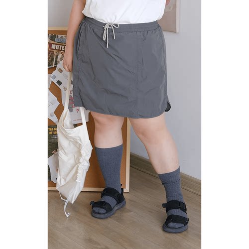 半身裙山系户外风抽绳短裤