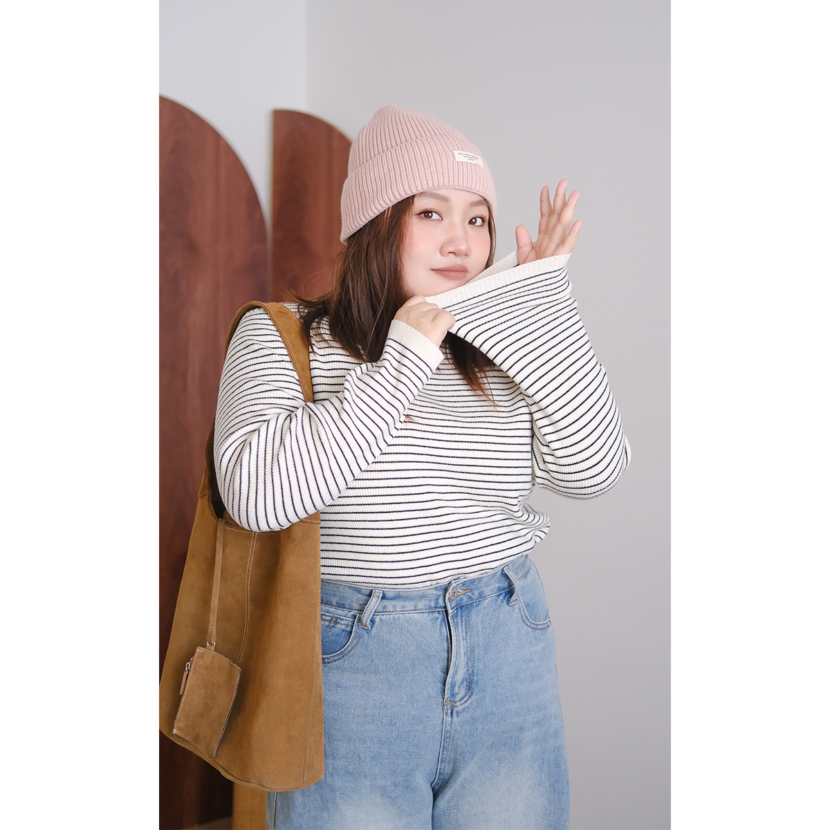 zooobaby11.26晚八点 韩系条纹纯色长袖T恤宽松小圆领休闲百搭,女装/女士精品,大码内搭,淘宝优惠券,粉丝福利购,淘宝优惠卷