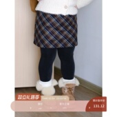 zooobaby12 24韩系毛呢格纹半身裙学院风格 子A字半身裙高腰短裙