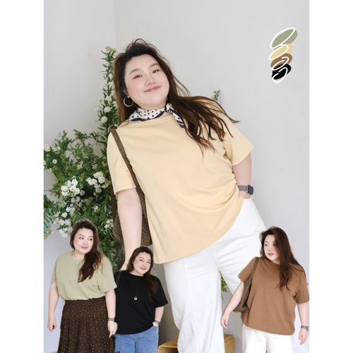 zooobaby03/18春夏新品韩系简约百搭显瘦圆领短袖T恤上衣