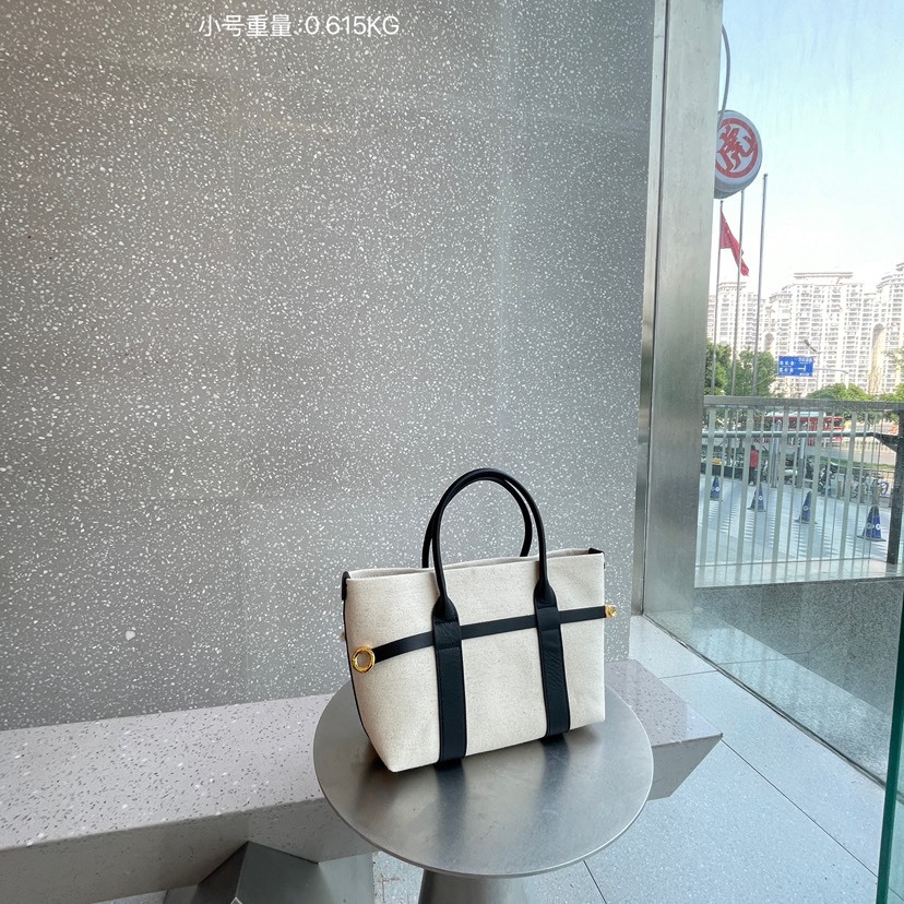 小众设计春夏新款高级感帆布拼牛皮托特包大容量通勤百搭手提包女
