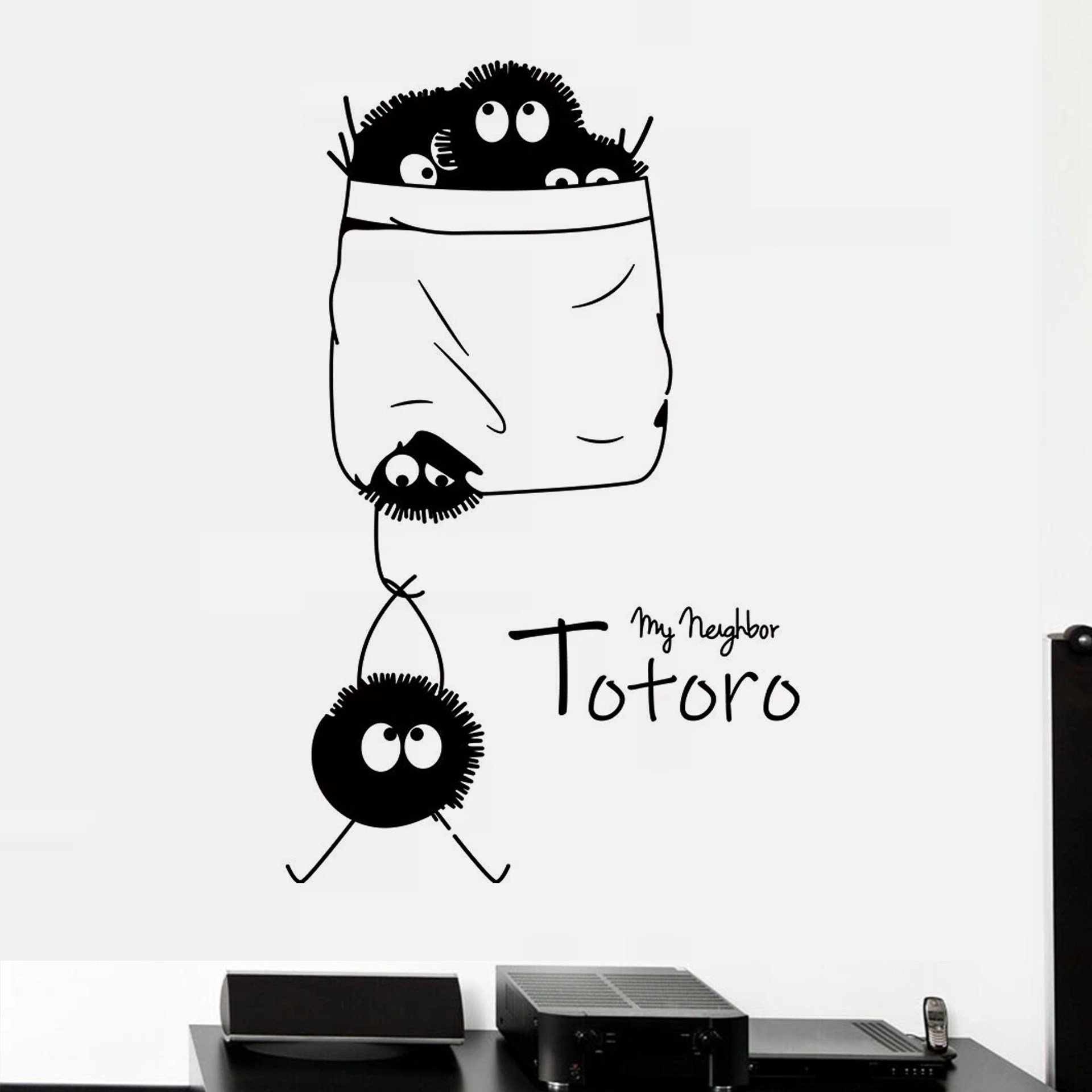 龙猫totoro可爱墙贴背影创意