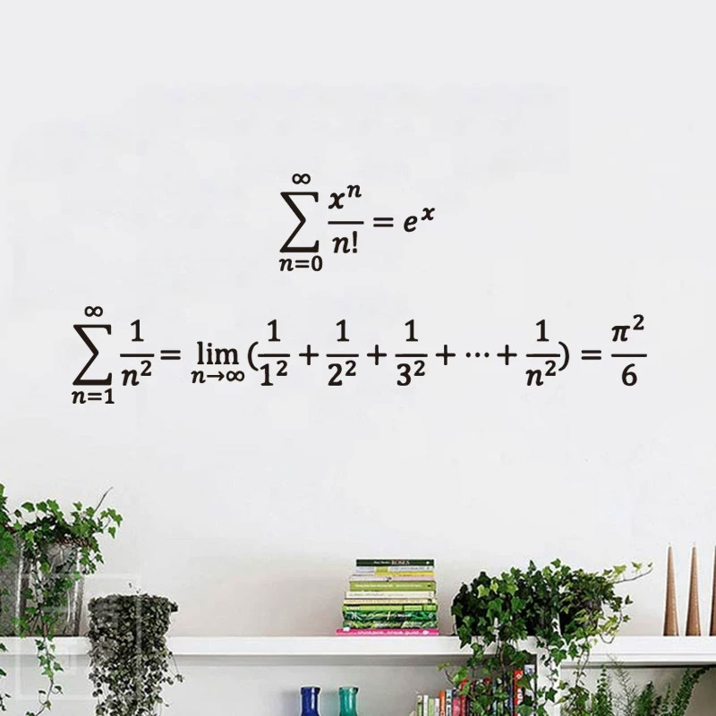 数学公式标语自粘防水镂空墙贴